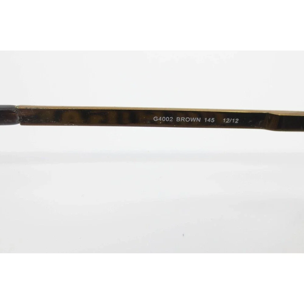 Genesis G4002 Brown Aviator Eyeglass Frames Mens 57-17-145 Double Bridge Metal